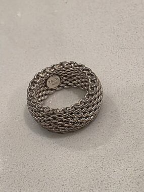 Tiffany & Co. Sterling Silver Mesh Band Ring